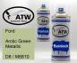 Preview: Ford, Arctic Green Metallic, D8 / M6810: 400ml Sprühdose + 400ml Klarlack - Set, von ATW Autoteile West.